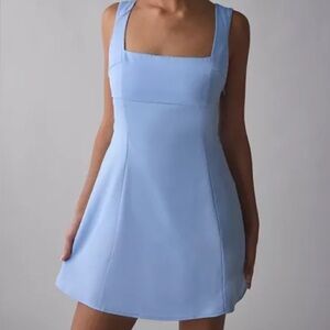 NWT Urban Outfitters Willow Satin Tie-Strap Mini Dress – Blue – Size XL